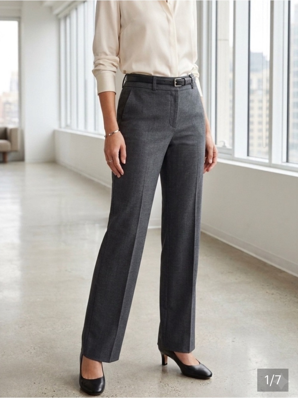 Ann Taylor Dark Gray Casual Dress Pants 10